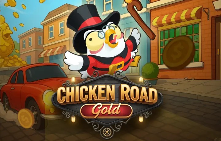 Chicken Road Gold logo by InOut at Lucky Ones Casino